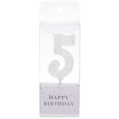 Свеча для торта Цифра Фактура «5» 4,6 см