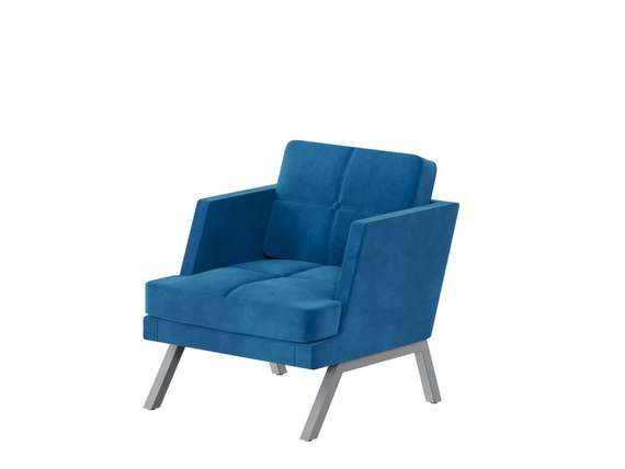 Алдо Кресло с декором из пуговиц ALDB-01L Velutto 54/Металл Серый 790*875*890