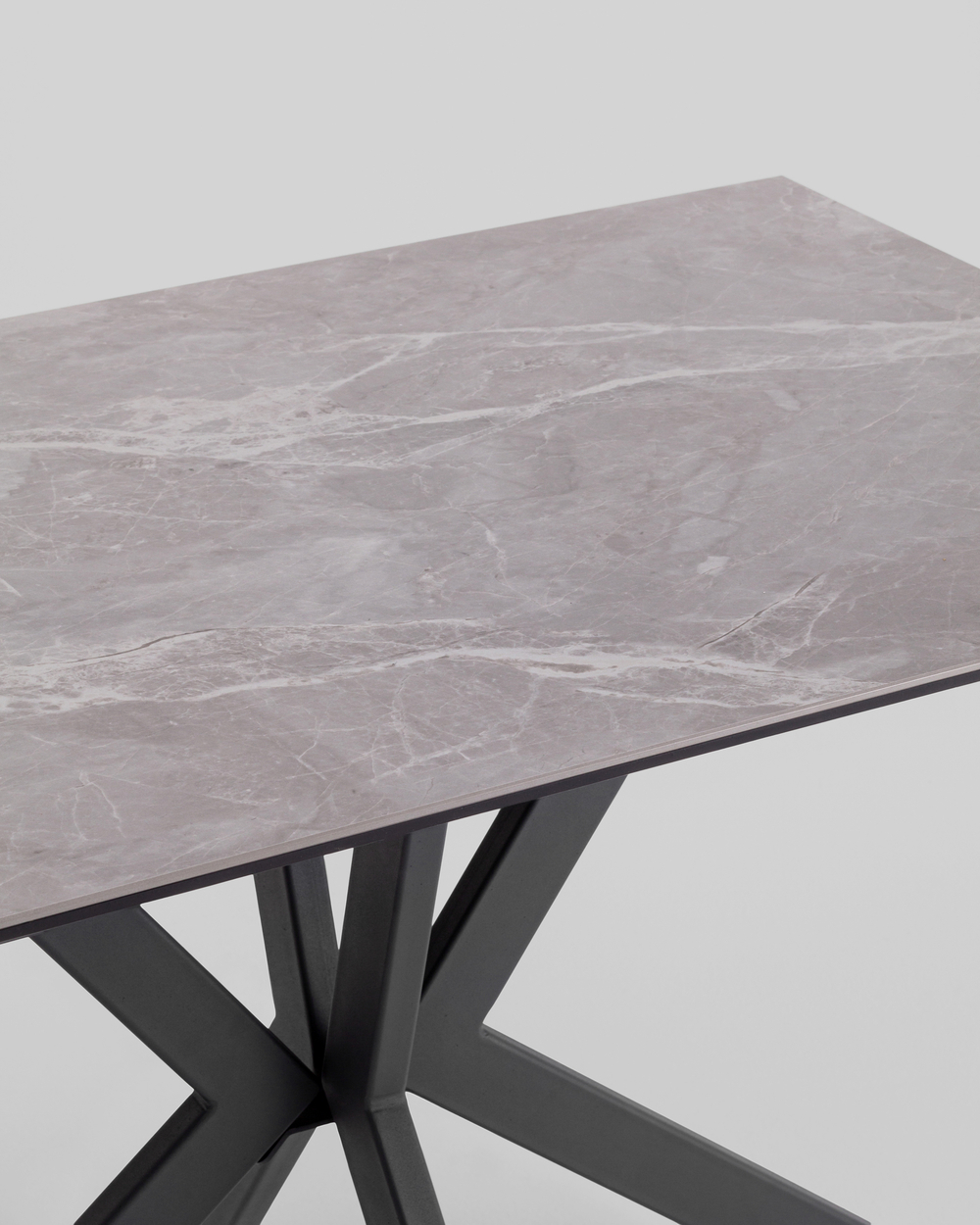 Стол раскладной Marmer 120-180*80*76 керамика антрацит