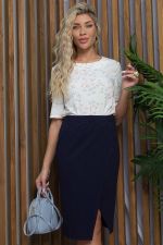 Юбка Трендовая вещь (темно-синяя) Ю13185-8М LT Collection