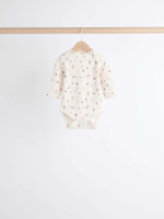 Боди с длинным рукавом для малышей Next K79-555, 5 шт., Молочный, Бежевый