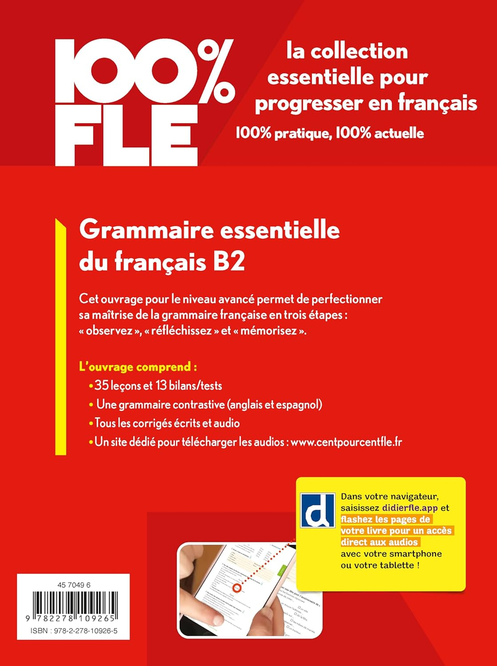 100% FLE - Grammaire essentielle du francais B2 - livre + didierfle.app