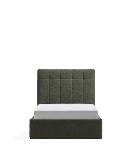 Кровать Darnela из плюша цвета мха, для матраса 90 x 200 см