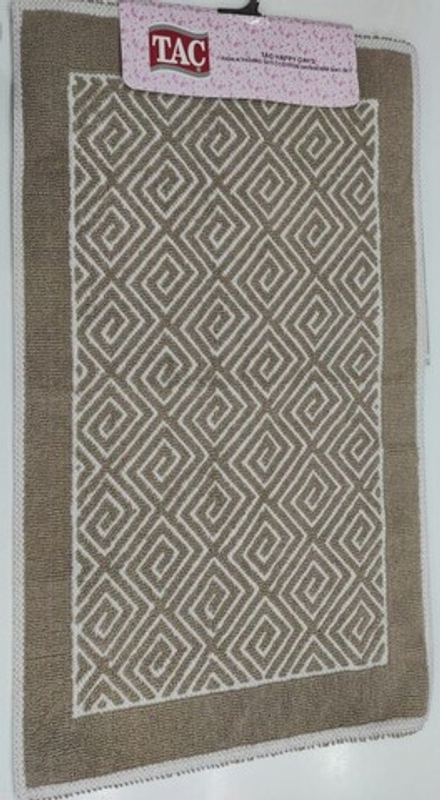 Набор ковриков ТАЧ (хлопок 100%) "ZIGZAG" 60*100 см + 50*60 см V-Бежевый