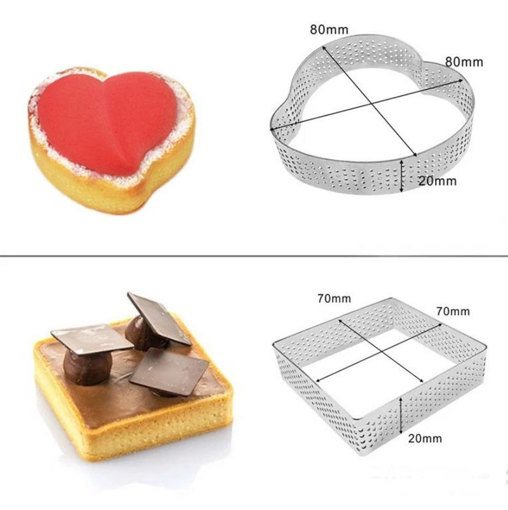 Сердце для выпечки перфорированное 8x8 см, h=2 см