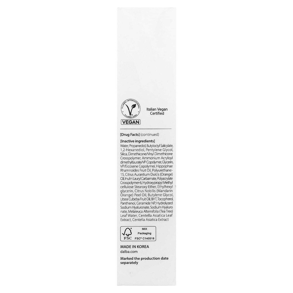 d'Alba, UV Essence Waterfull + Sunscreen, SPF 50+, 50 мл (1,69 жидк. Унции)