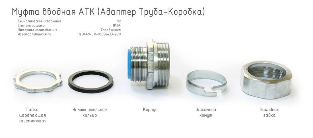 Муфта вводная АТК-15 (1/2") ГОФРОМАТИК