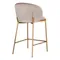 Полубарный стул Coral серо-бежевый велюр с золотыми ножками