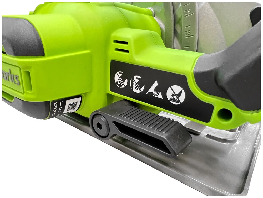 Циркулярная пила аккумуляторная GREENWORKS GD24CS 24V, бесщеточная, без АКБ и ЗУ (1500907)