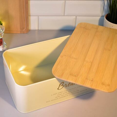 Хлебница "Арктик" 2в1 6л 34*18*12,5см, цвет бежевый