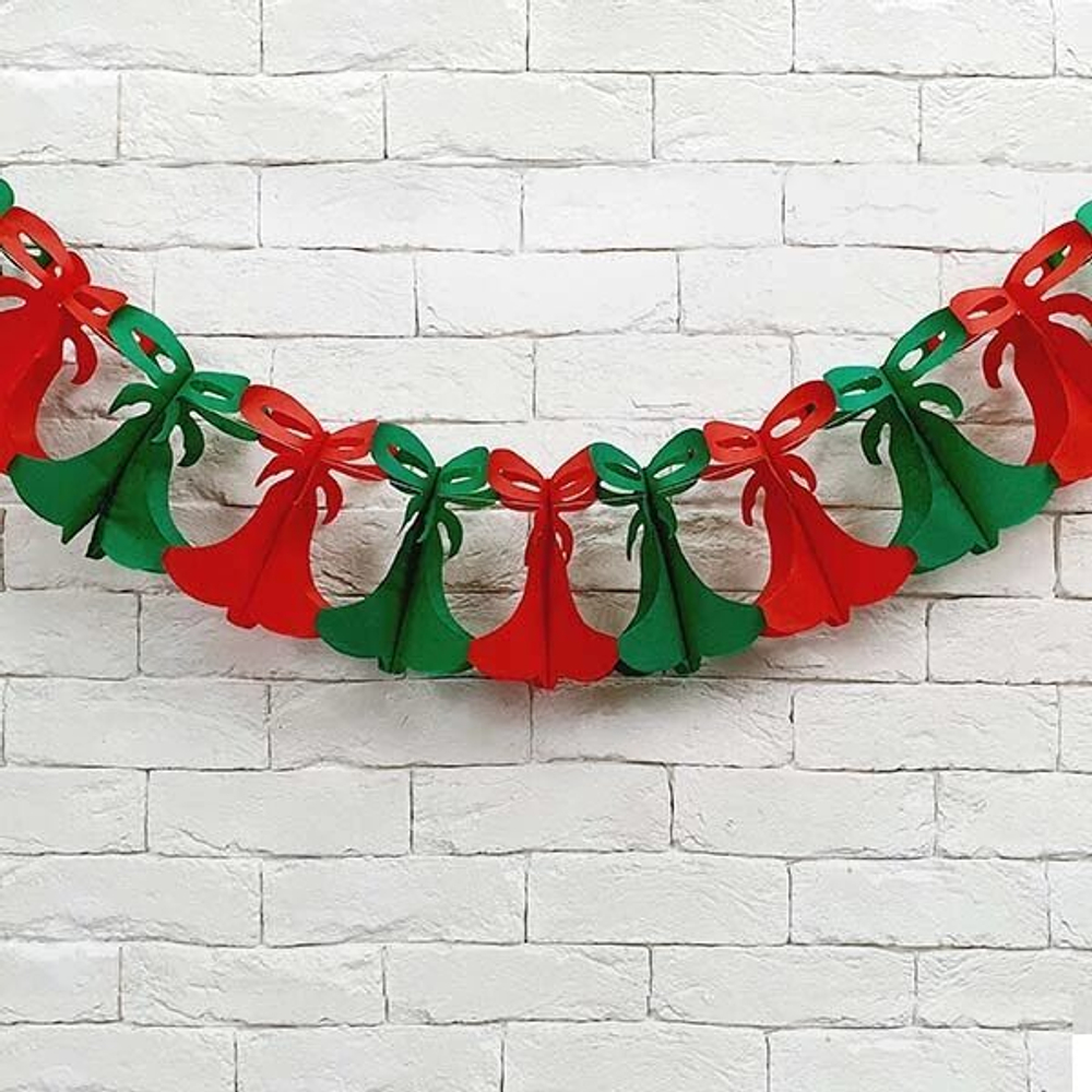 Гирлянда бум Колокольчик красн/зел 6м/G