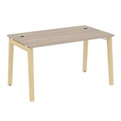 Onix Wood Direct Стол руководителя OW.SRR-3.8 Дуб Аттик/Дуб Светлый/Металл Белый 1380*800*750