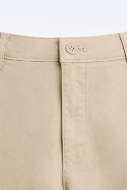 ZARA БРЮКИ ЧИНОС SKINNY FIT, БЕЖЕВЫЙ