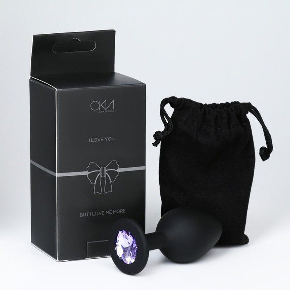 Черная силиконовая пробка Оки-Чпоки - 9,4 см. (Цвет: черный)