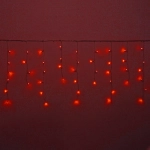 Гирлянда для улицы БАХРОМА ш3м* в40/60см 100 ламп LED, прозр. пров, 8 реж, IP-54, Красный (возможность соединения)