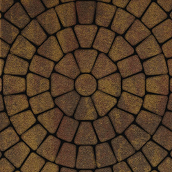 Тротуарная плитка КЛАССИКО (круг) - Листопад гранит Осень, комплект из 3 видов плит