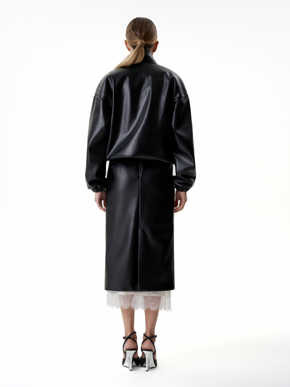 Юбка из экокожи