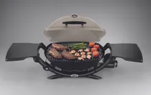Портативный газовый гриль Weber Q 2200 с тележкой, 1 горелка, чёрный