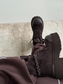 Ботинки из натуральной замши