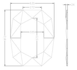 Зеркало в золотой зеркальной раме
