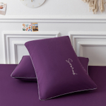 КПБ Однотонный Сатин Вышивка CH027, 1.5 спальный, наволочки 70-70 2 шт