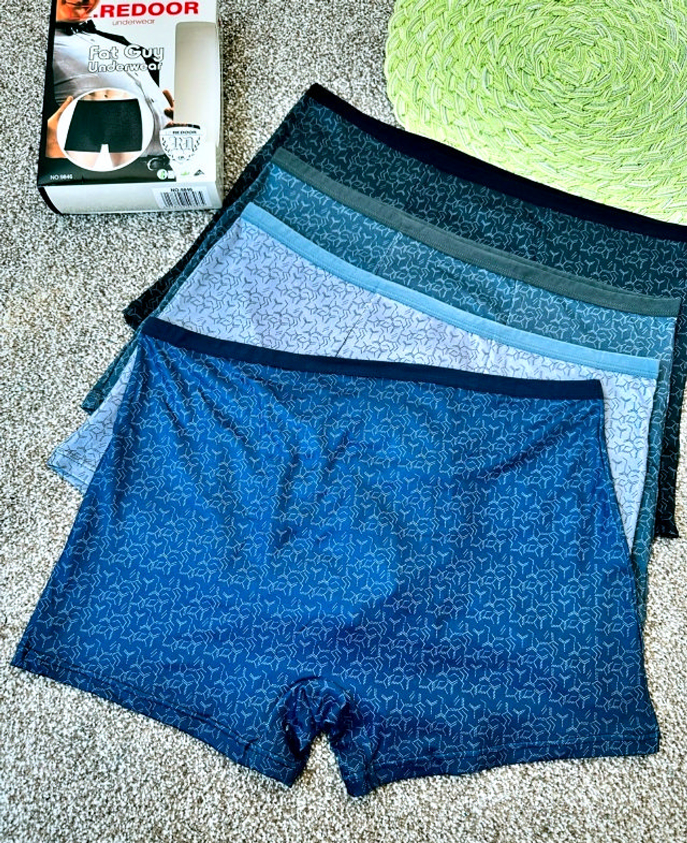 Трусы мужские 1 шт., бамбук, размеры от XL до 7XL, разноцветные