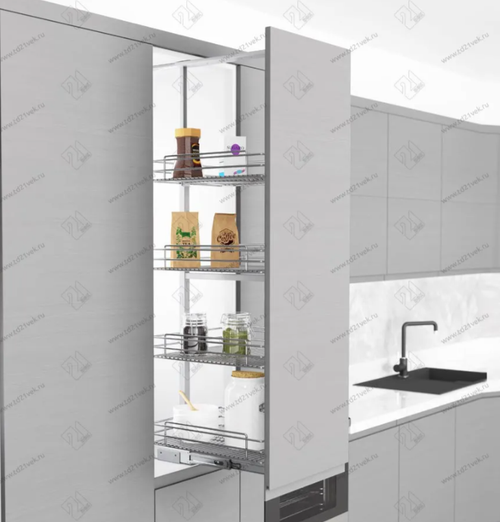 S-1127-С Шкаф-колонна в базу 400 мм, Starax, 5-ти ярусная, (330х510х1400-1550 мм)