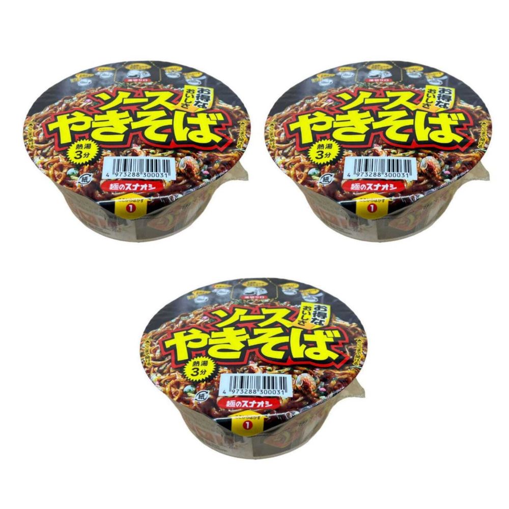Лапша Sunaoshi жареная с соусом Якисоба 86 г 3 шт