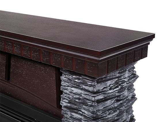 Портал Firelight Porto 25 камень черный, шпон венге купить в Москве и Московской области по низкой цене с доставкой по России — (2) Портал Firelight Porto 25 камень черный, шпон венге — (2)