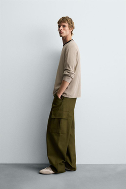 ZARA ДЖЕМПЕР СВОБОДНОГО КРОЯ, ПЕСОЧНЫЙ