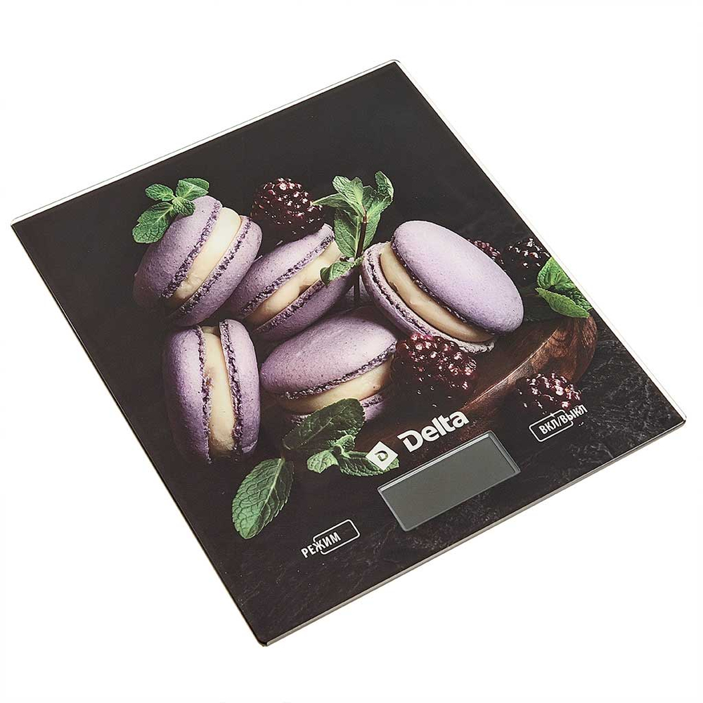 Весы электронные настольные 5 кг DELTA KCE-65 "Ягодные макарони"