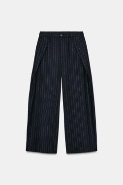 ZARA БРЮКИ В ТОНКУЮ ПОЛОСКУ ИЗ ШЕРСТИ — ZW COLLECTION, В ПОЛОСКУ