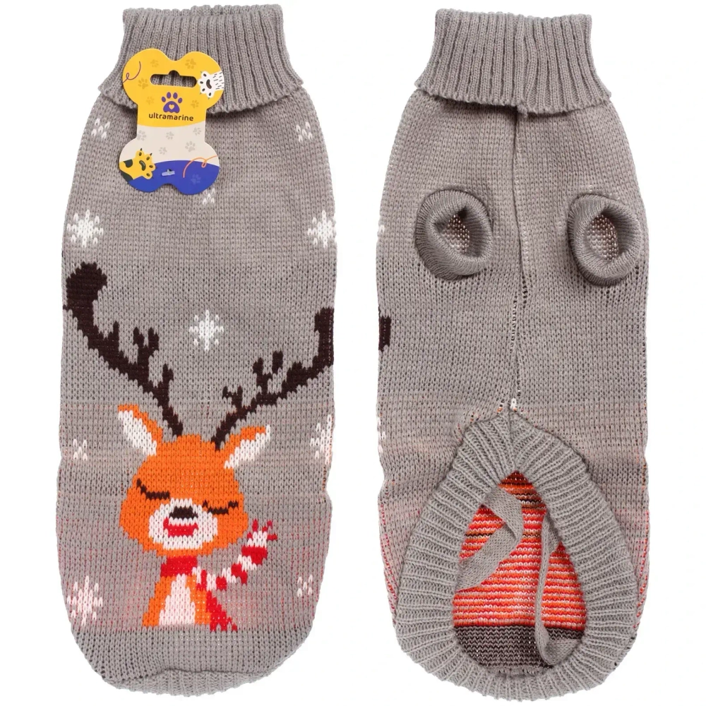 Кофта - свитер для мелких пород собак и кошек «BRO Style», оленёнок, цвет серый, р L