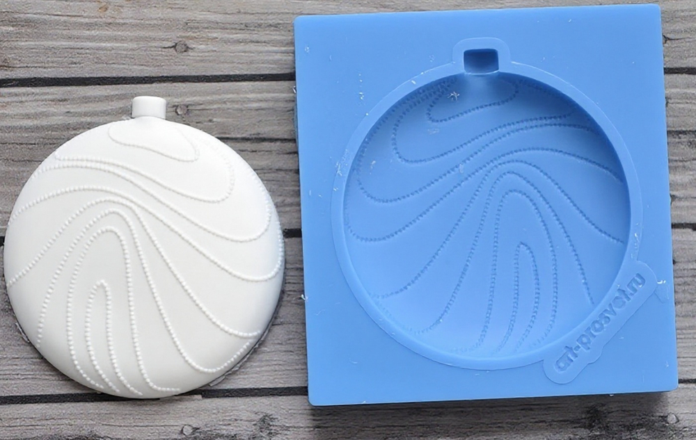 Молд новогодний "Ёлочный шар" 5*5см