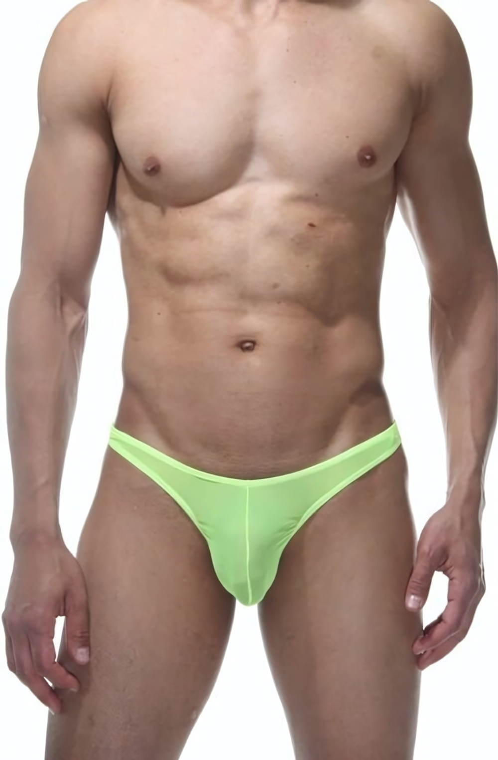 Мужские трусы-тонги цвета лайма (Размер: S-M) (Цвет: лаймовый)