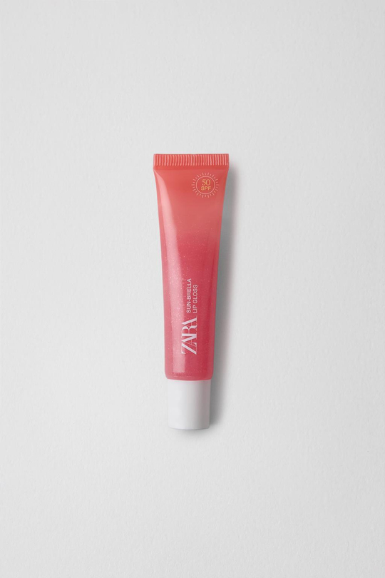 ZARA Блеск для губ с SPF 50, клубника