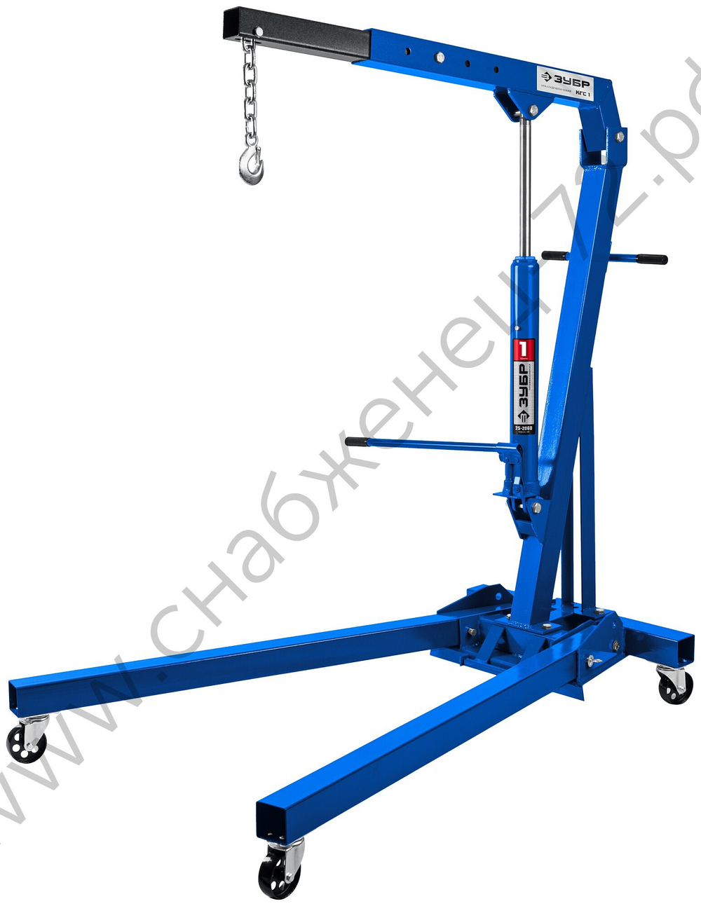 ЗУБР КГС-1, 1 т, 25 - 2060 мм, складной гидравлический кран, Профессионал (43011-1)