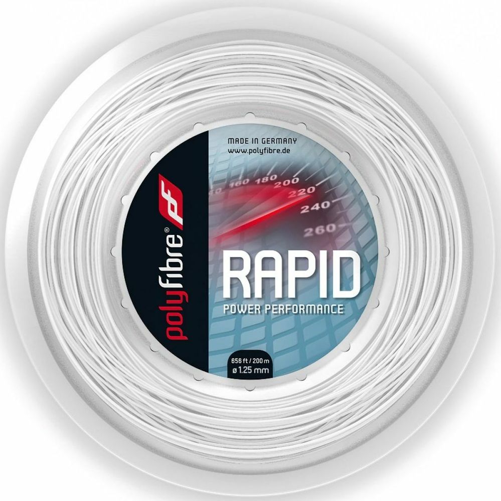 Теннисные струны Polyfibre Rapid (200 m) - белый