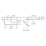 Раковина подвесная Villeroy &amp; Boch Finion, 80х47 см, скрытый перелив, CeramicPlus, альпийский белый, 41688CR1