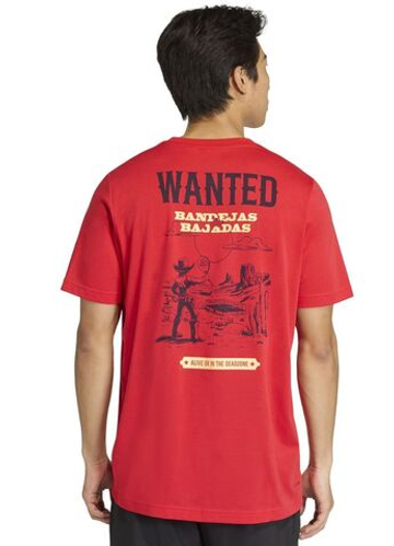 Мужская теннисная футболка Adidas Padel Wanted Graphic - red
