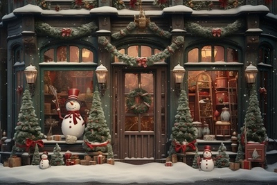 ВИТРИНА зима №3 фон неопреновый