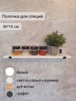Полка настенная прямая лофт на кронштейнах для специй