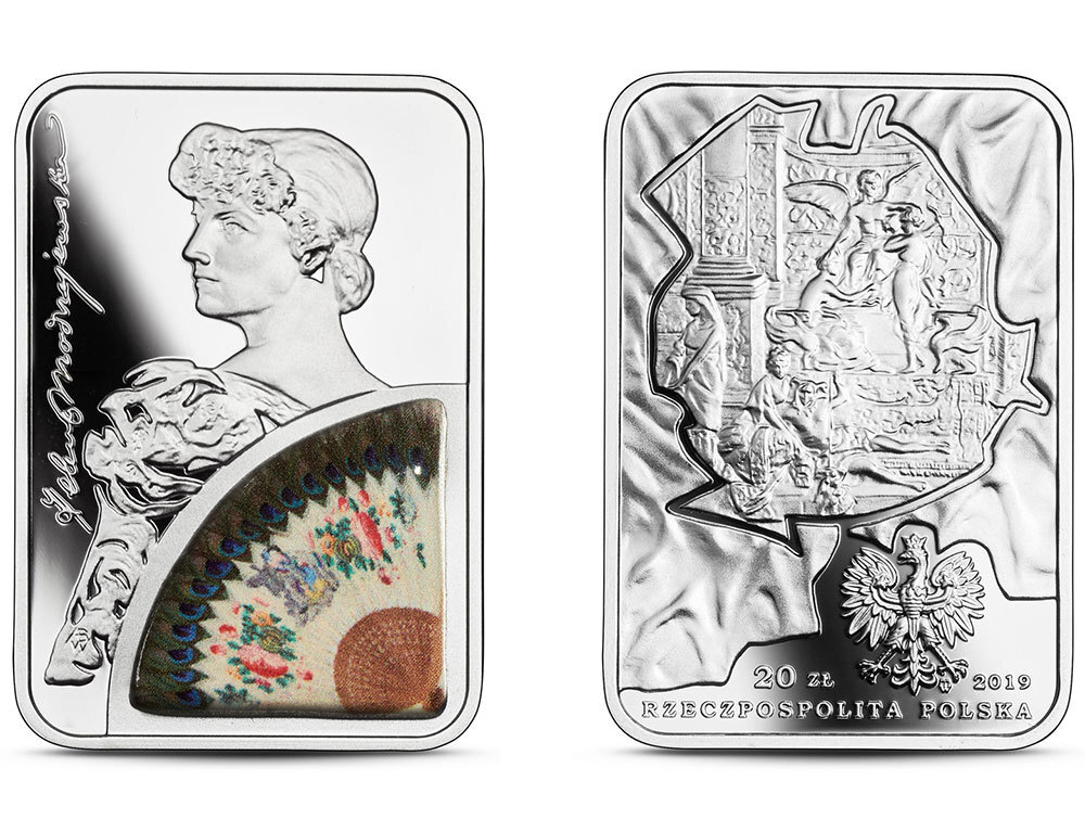 20 злотых. Елена Моджеевская Великие актрисы. Польша. 2019 год. PROOF
