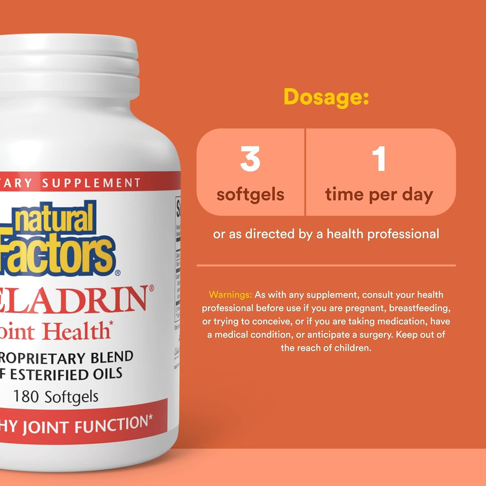 Natural Factors, Celadrin®, средство для здоровья суставов, 180 капсул