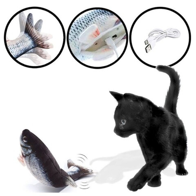 Игрушка (кошки) интерактивная "Шевелящаяся рыба" на USB зарядке (Homecat)