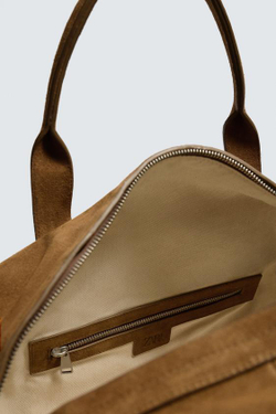 ZARA ДОРОЖНАЯ КОЖАНАЯ СУМКА - LIMITED EDITION, КОРИЧНЕВЫЙ