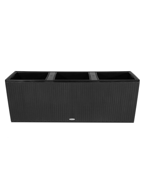 Кашпо Lechuza "Trio Cottage Complete granite" (пластик), 130x42xH44 см