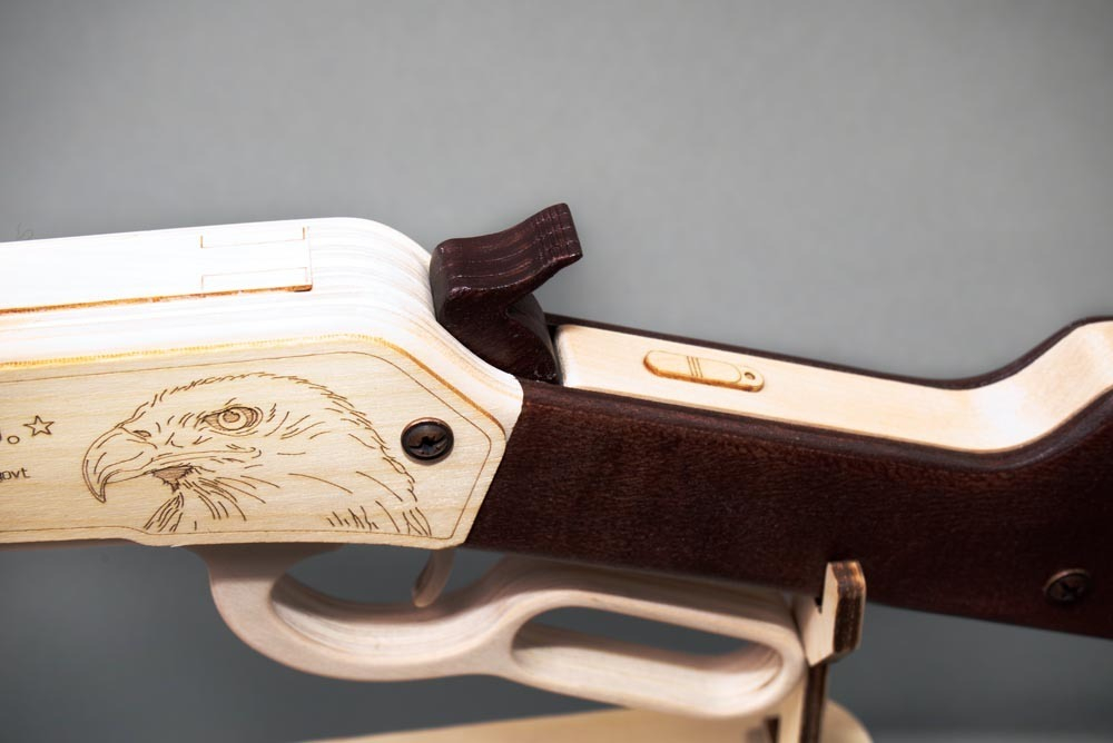 Винчестер Rebel от TARG - деревянный конструктор, сборная модель, 3d пазл