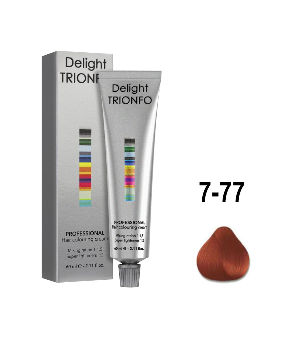 ДТ 7-77 стойкая крем-краска для волос Средний русый интенсивный медный 60 мл