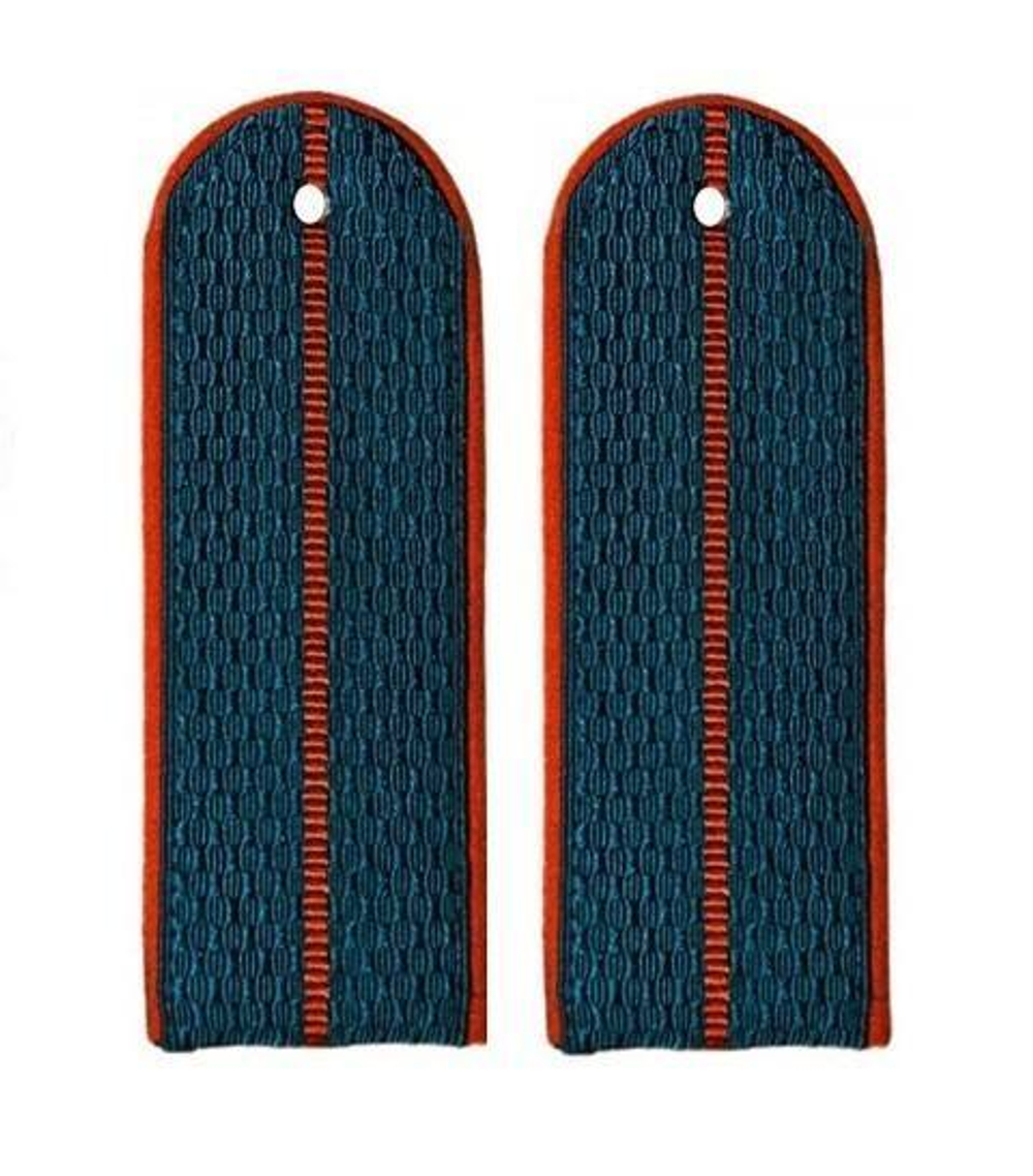 Погоны серо-синие МЧС с одним просветом (на пластике)